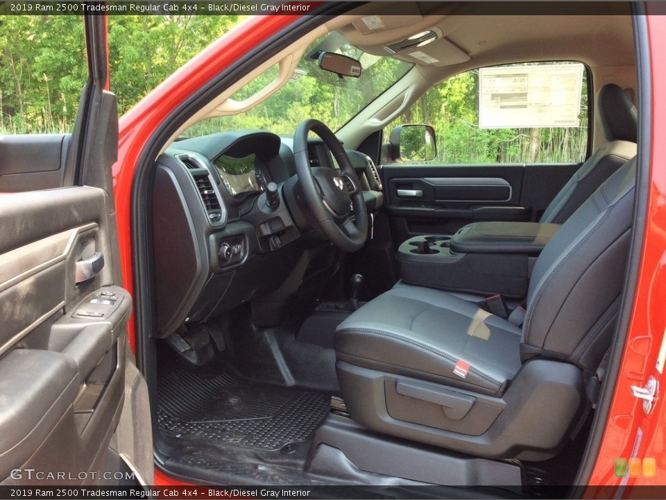 Black/Diesel Gray Interior Front Seat for the 2019 Ram 2500 Tradesman Regular Cab 4x4 #133633456