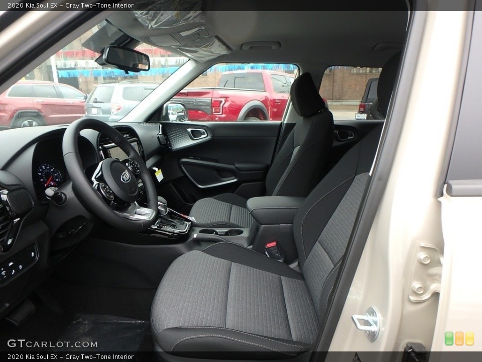 Gray Two-Tone Interior Front Seat for the 2020 Kia Soul EX #133636681