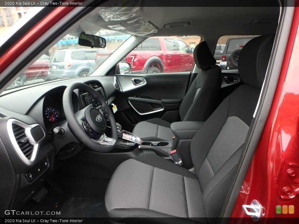 Gray Two-Tone Interior Front Seat for the 2020 Kia Soul LX #133637224