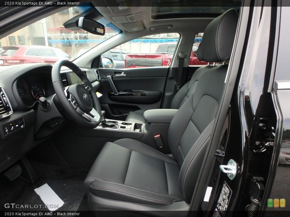 Black Interior Front Seat for the 2020 Kia Sportage EX AWD #133637785