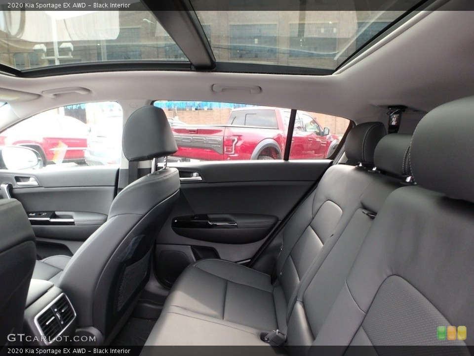 Black Interior Rear Seat for the 2020 Kia Sportage EX AWD #133637809