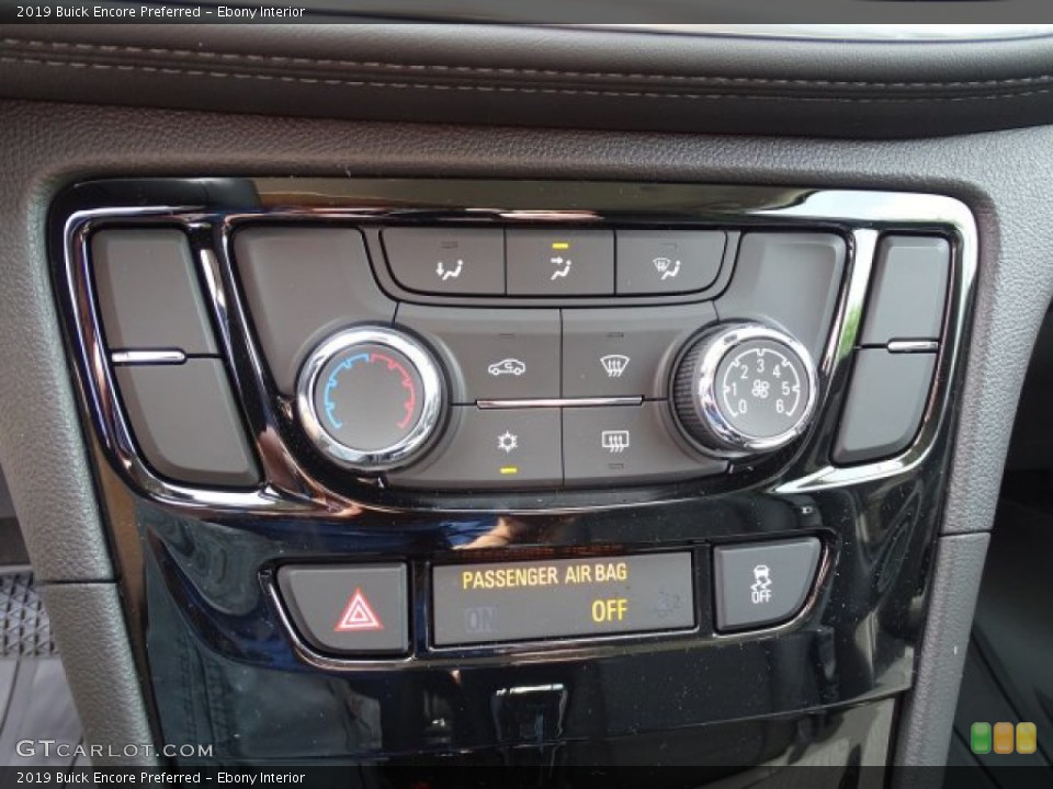 Ebony Interior Controls for the 2019 Buick Encore Preferred #133650507