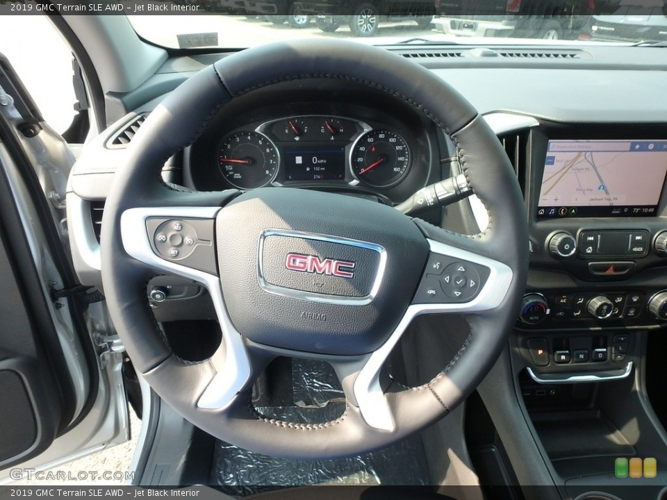 Jet Black Interior Steering Wheel for the 2019 GMC Terrain SLE AWD #133650726