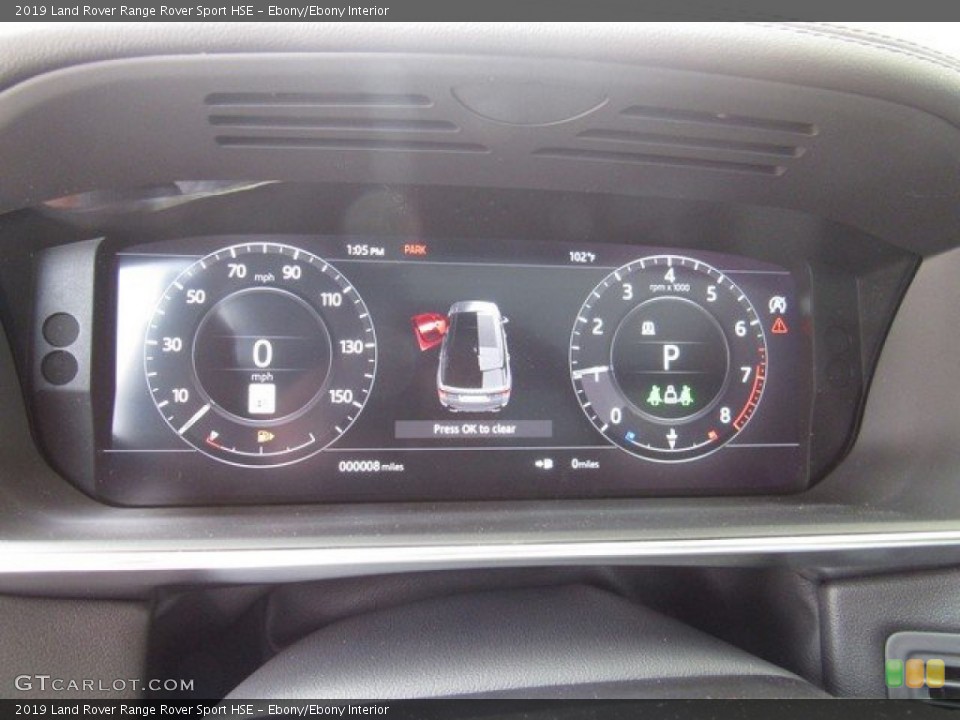 Ebony/Ebony Interior Gauges for the 2019 Land Rover Range Rover Sport HSE #133657736