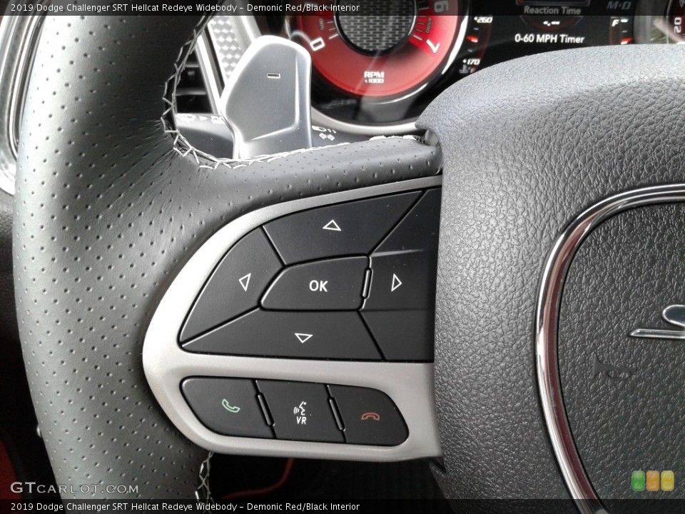 Demonic Red/Black Interior Steering Wheel for the 2019 Dodge Challenger SRT Hellcat Redeye Widebody #133670785