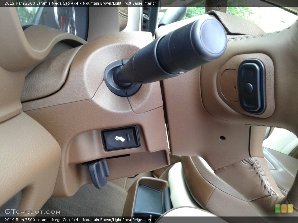 Mountain Brown/Light Frost Beige Interior Controls for the 2019 Ram 3500 Laramie Mega Cab 4x4 #133672294