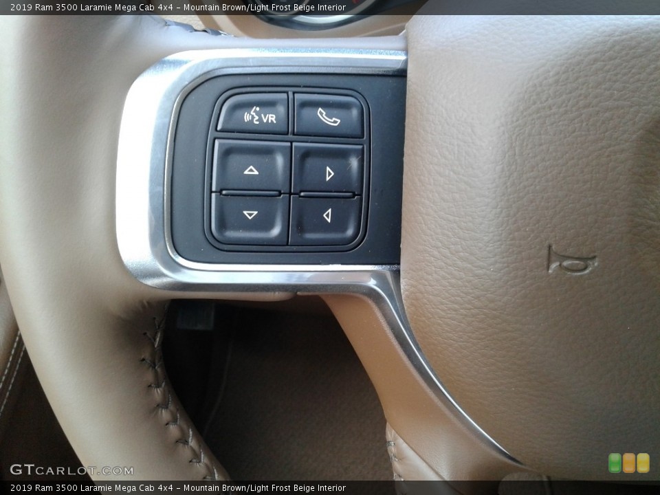 Mountain Brown/Light Frost Beige Interior Steering Wheel for the 2019 Ram 3500 Laramie Mega Cab 4x4 #133672315