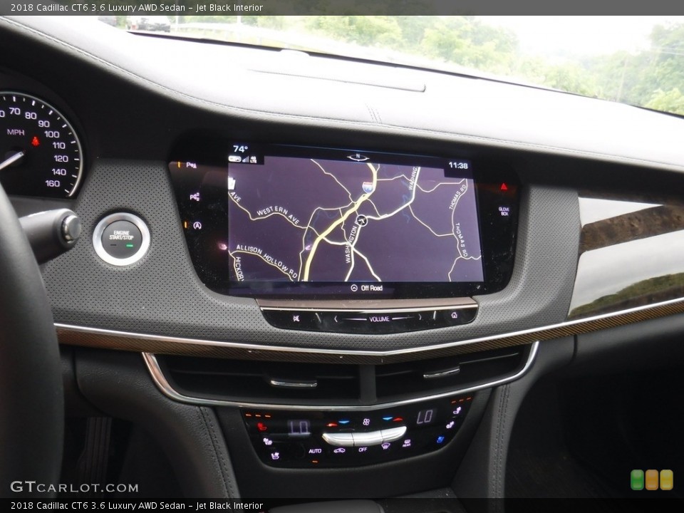 Jet Black Interior Navigation for the 2018 Cadillac CT6 3.6 Luxury AWD Sedan #133696266