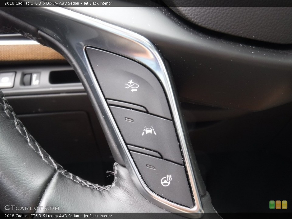 Jet Black Interior Steering Wheel for the 2018 Cadillac CT6 3.6 Luxury AWD Sedan #133696357