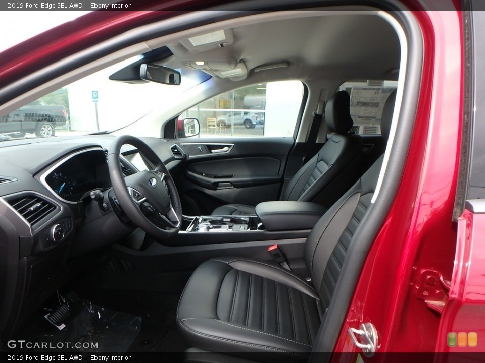 Ebony Interior Front Seat for the 2019 Ford Edge SEL AWD #133699293