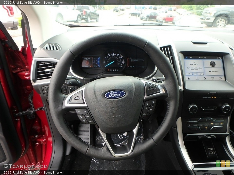 Ebony Interior Steering Wheel for the 2019 Ford Edge SEL AWD #133699443