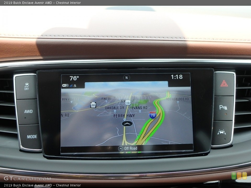 Chestnut Interior Navigation for the 2019 Buick Enclave Avenir AWD #133706721