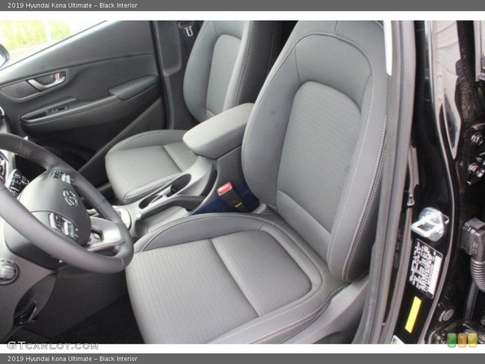 Black Interior Front Seat for the 2019 Hyundai Kona Ultimate #133720757