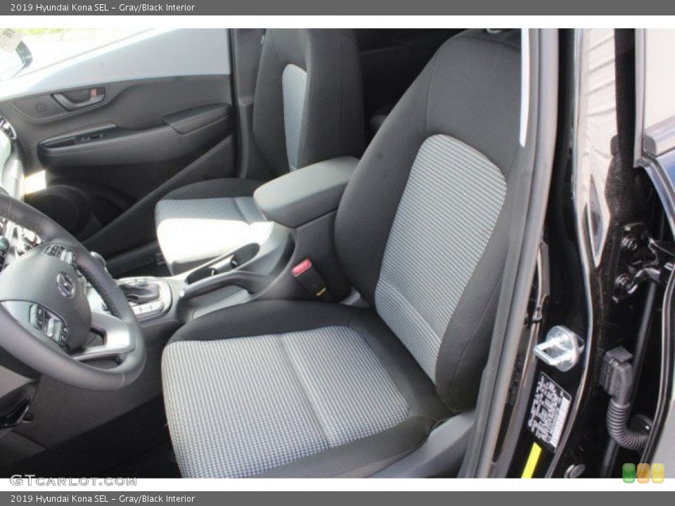 Gray/Black Interior Front Seat for the 2019 Hyundai Kona SEL #133721288