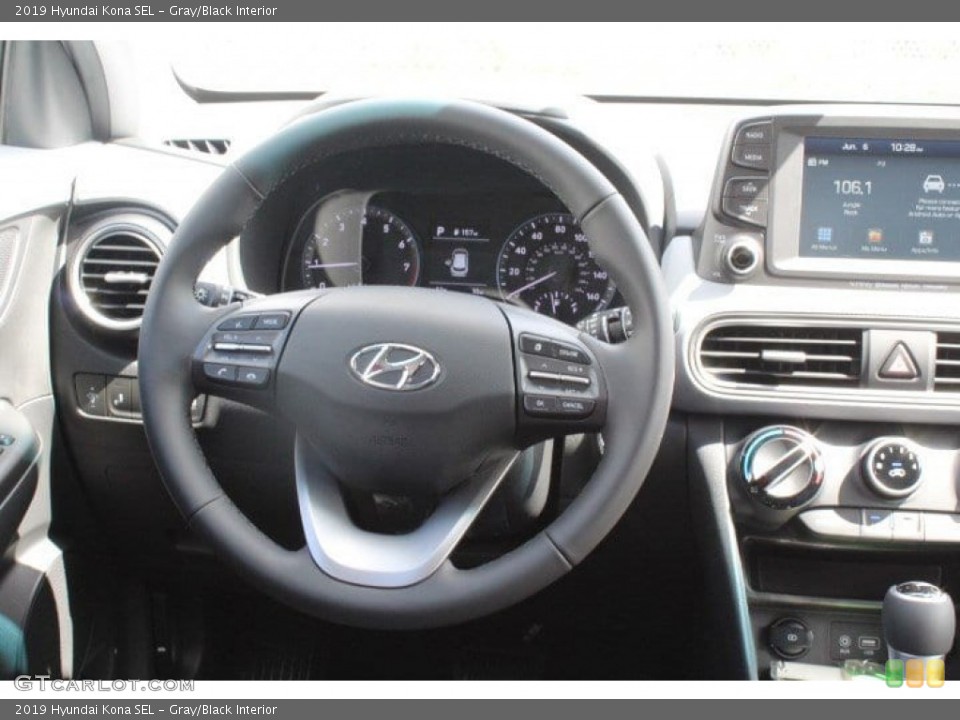 Gray/Black Interior Steering Wheel for the 2019 Hyundai Kona SEL #133721477