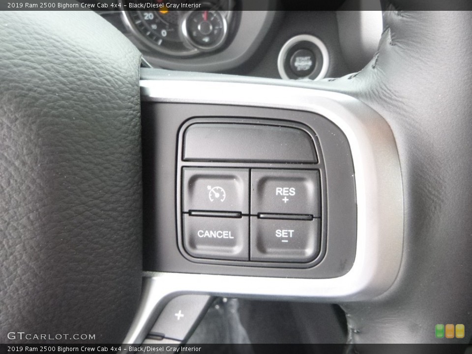 Black/Diesel Gray Interior Steering Wheel for the 2019 Ram 2500 Bighorn Crew Cab 4x4 #133722608
