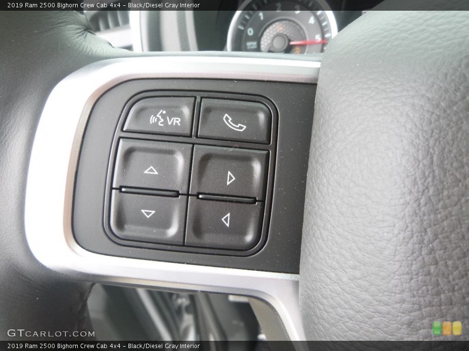 Black/Diesel Gray Interior Steering Wheel for the 2019 Ram 2500 Bighorn Crew Cab 4x4 #133722635