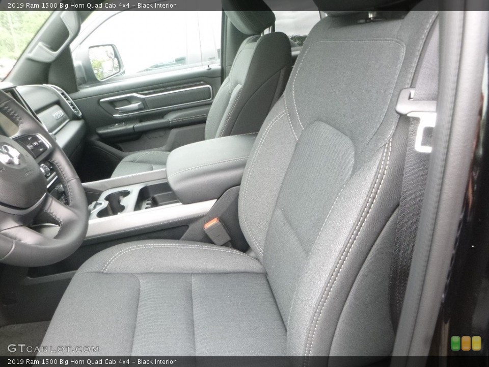 Black Interior Front Seat for the 2019 Ram 1500 Big Horn Quad Cab 4x4 #133724282