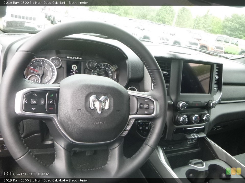 Black Interior Steering Wheel for the 2019 Ram 1500 Big Horn Quad Cab 4x4 #133724465