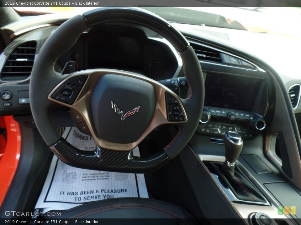 Black Interior Steering Wheel for the 2019 Chevrolet Corvette ZR1 Coupe #133728029