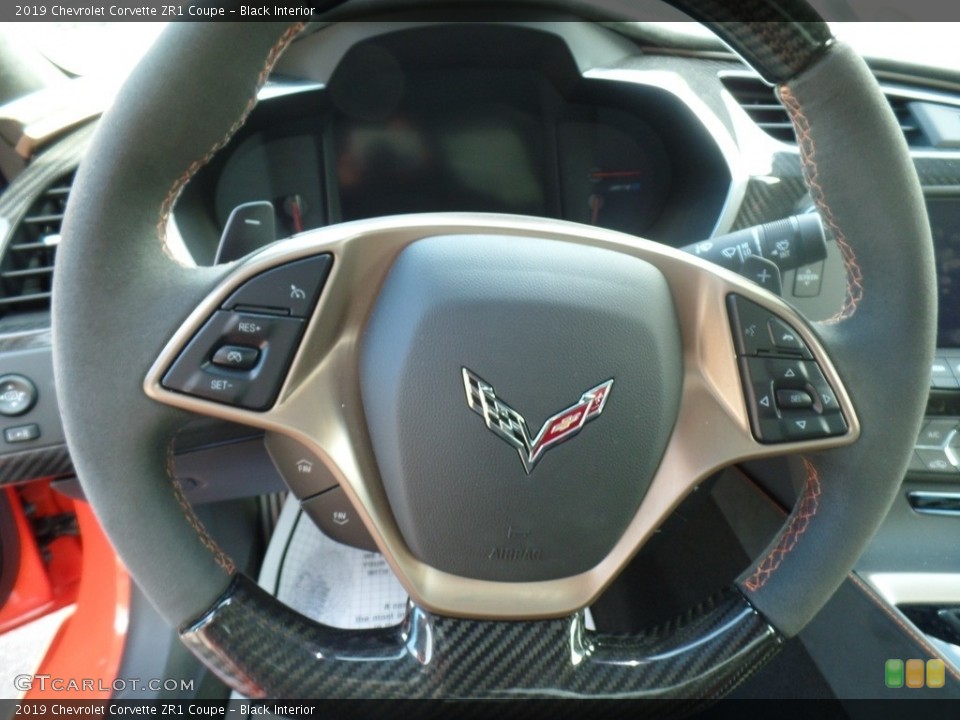 Black Interior Steering Wheel for the 2019 Chevrolet Corvette ZR1 Coupe #133728050