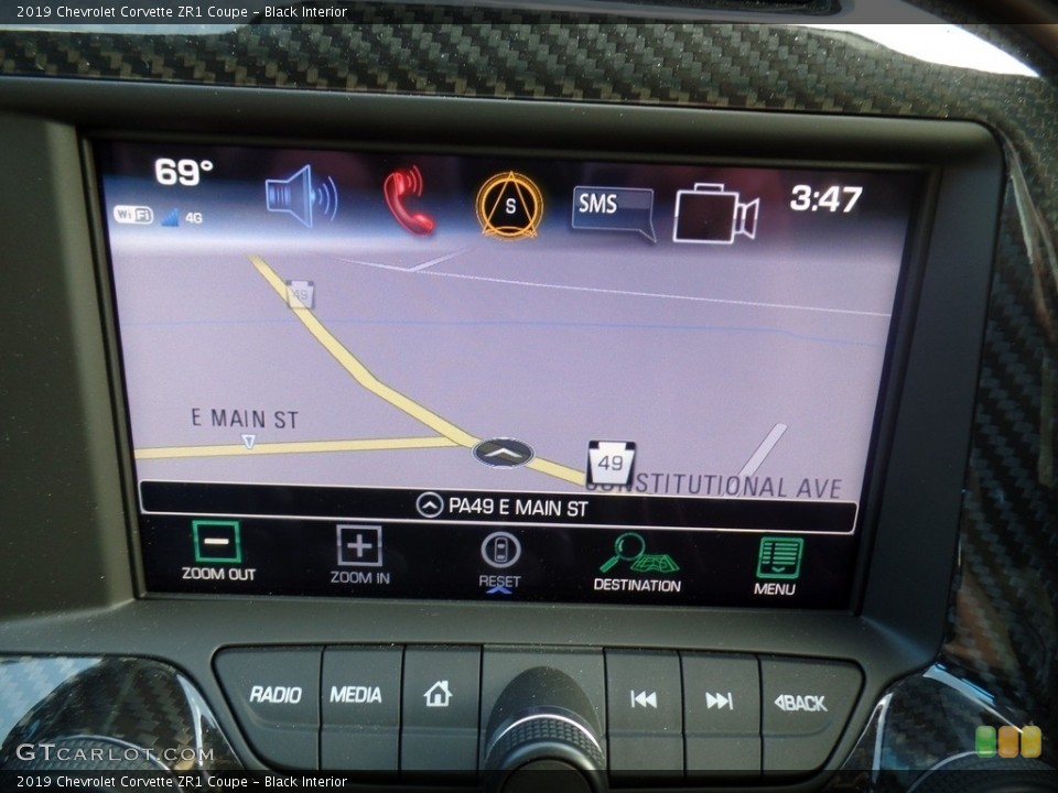 Black Interior Controls for the 2019 Chevrolet Corvette ZR1 Coupe #133728312