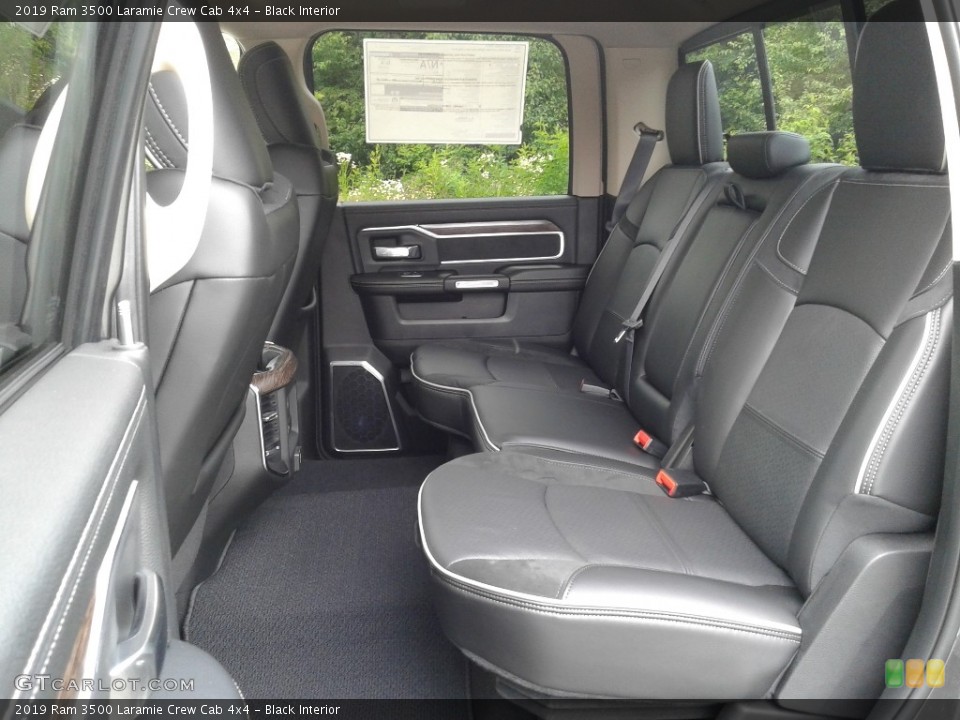 Black Interior Rear Seat for the 2019 Ram 3500 Laramie Crew Cab 4x4 #133729133