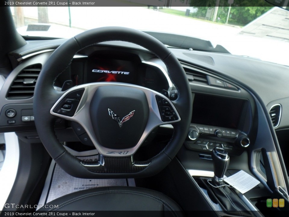Black Interior Steering Wheel for the 2019 Chevrolet Corvette ZR1 Coupe #133729232