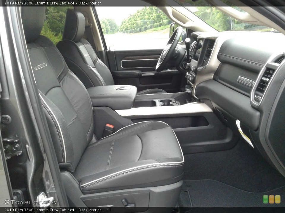 Black Interior Front Seat for the 2019 Ram 3500 Laramie Crew Cab 4x4 #133729241