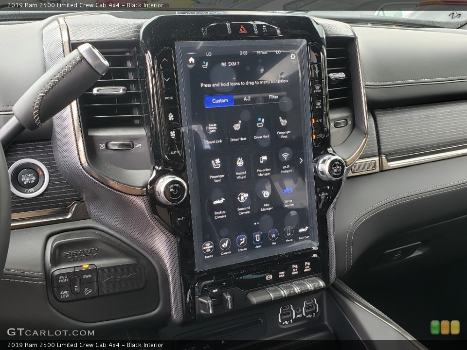 Black Interior Dashboard for the 2019 Ram 2500 Limited Crew Cab 4x4 #133735664