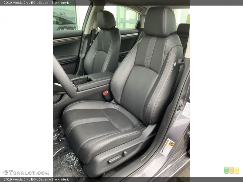 Black Interior Front Seat for the 2019 Honda Civic EX-L Sedan #133738741