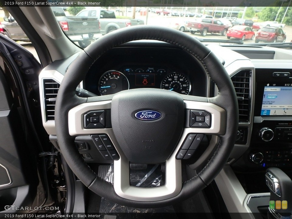 Black Interior Steering Wheel for the 2019 Ford F150 Lariat SuperCrew 4x4 #133744795
