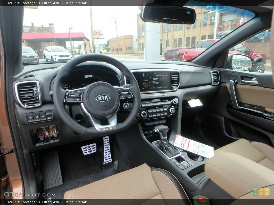 Beige Interior Photo for the 2020 Kia Sportage SX Turbo AWD #133746427