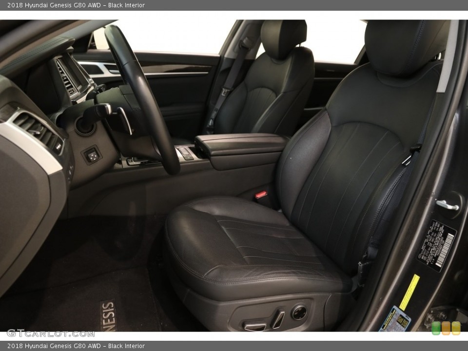 Black Interior Front Seat for the 2018 Hyundai Genesis G80 AWD #133753535