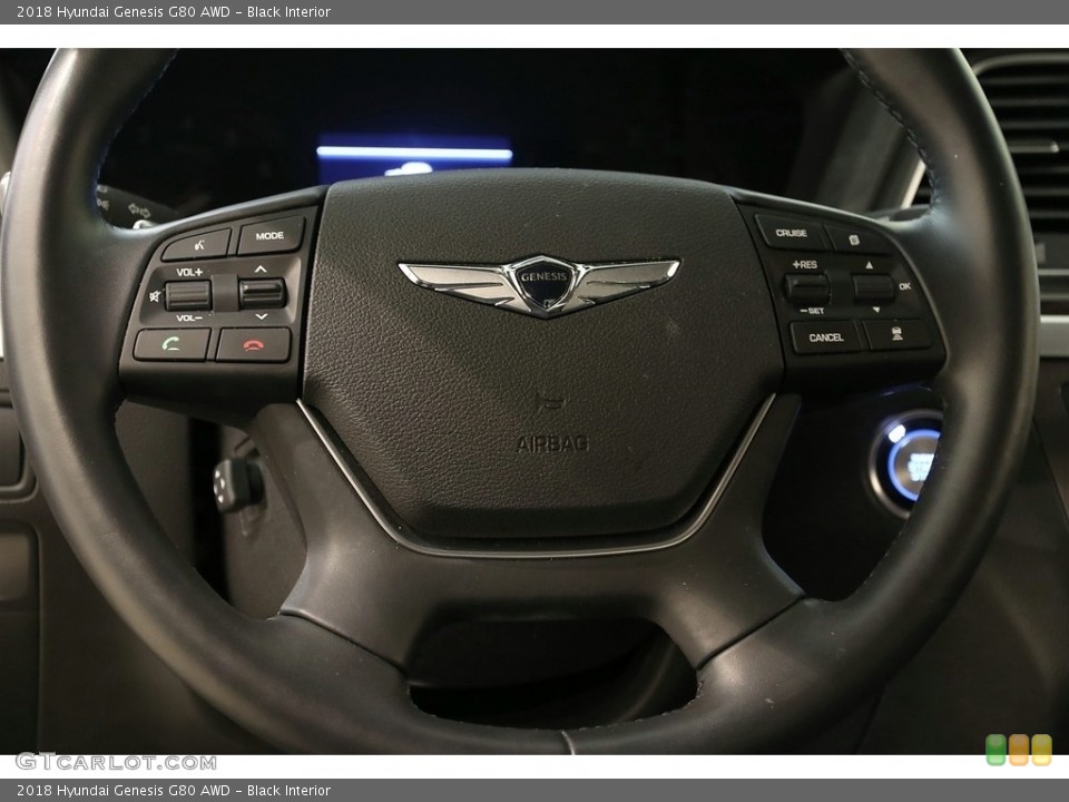 Black Interior Steering Wheel for the 2018 Hyundai Genesis G80 AWD #133753567