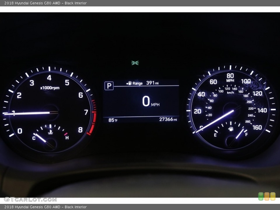 Black Interior Gauges for the 2018 Hyundai Genesis G80 AWD #133753579
