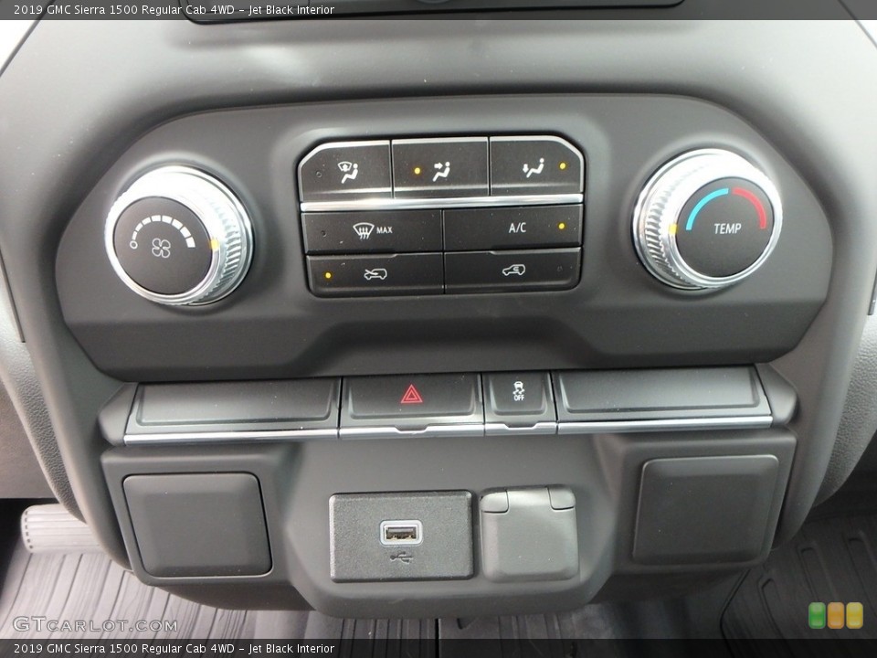 Jet Black Interior Controls for the 2019 GMC Sierra 1500 Regular Cab 4WD #133757128