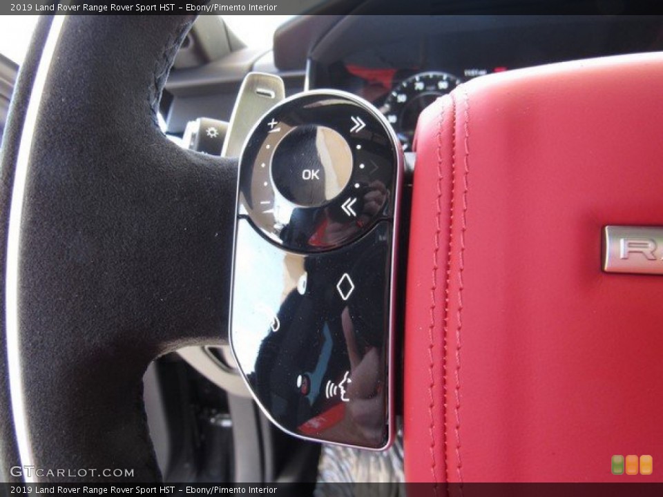Ebony/Pimento Interior Steering Wheel for the 2019 Land Rover Range Rover Sport HST #133772778