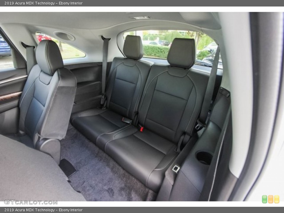 Ebony Interior Rear Seat for the 2019 Acura MDX Technology #133773348