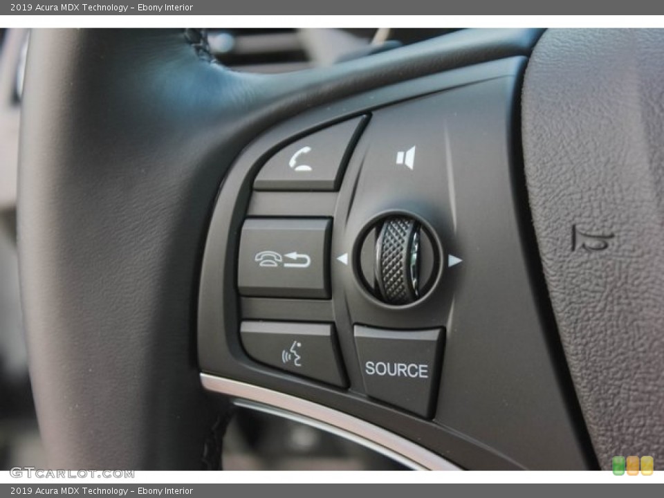 Ebony Interior Steering Wheel for the 2019 Acura MDX Technology #133773624
