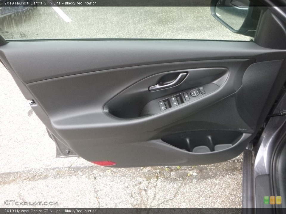 Black/Red Interior Door Panel for the 2019 Hyundai Elantra GT N Line #133776486