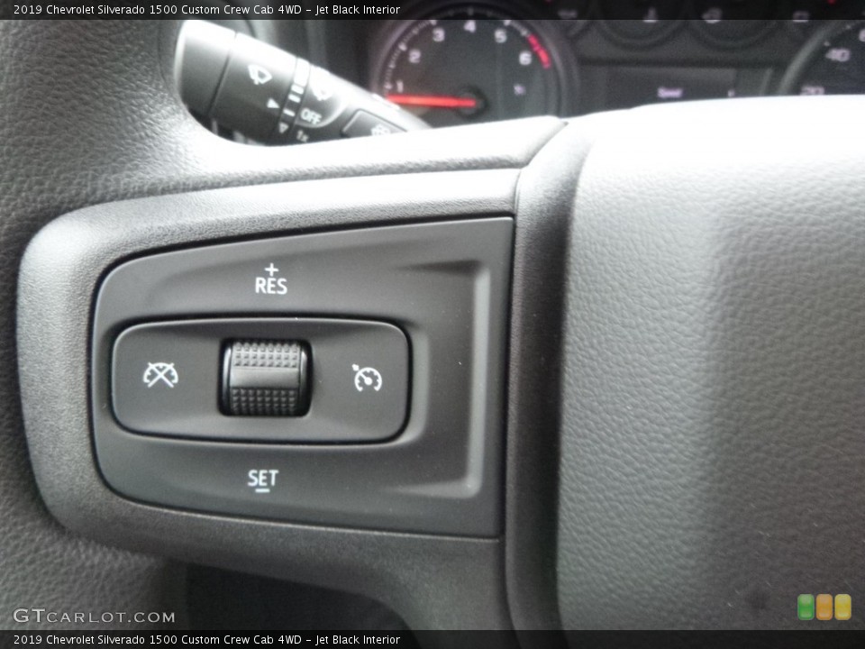 Jet Black Interior Steering Wheel for the 2019 Chevrolet Silverado 1500 Custom Crew Cab 4WD #133776690