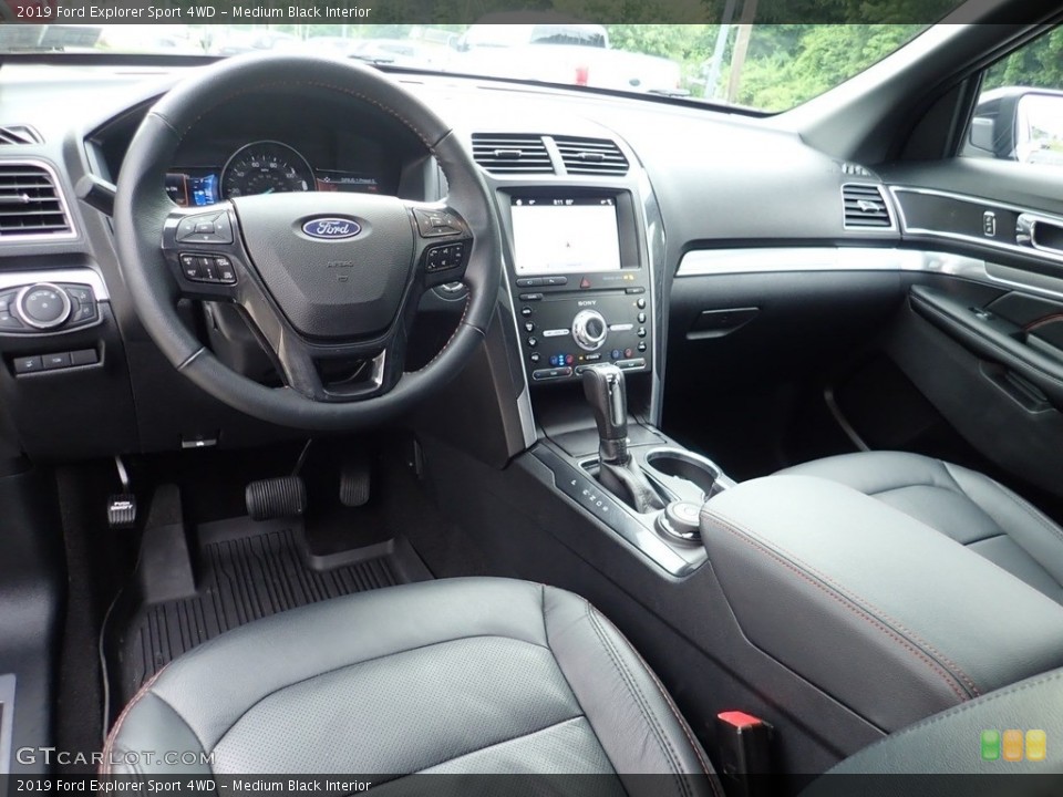 Medium Black Interior Photo for the 2019 Ford Explorer Sport 4WD #133777974