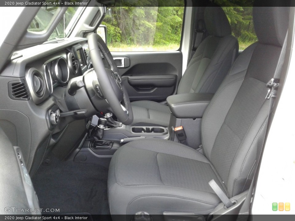 Black Interior Front Seat for the 2020 Jeep Gladiator Sport 4x4 #133778277
