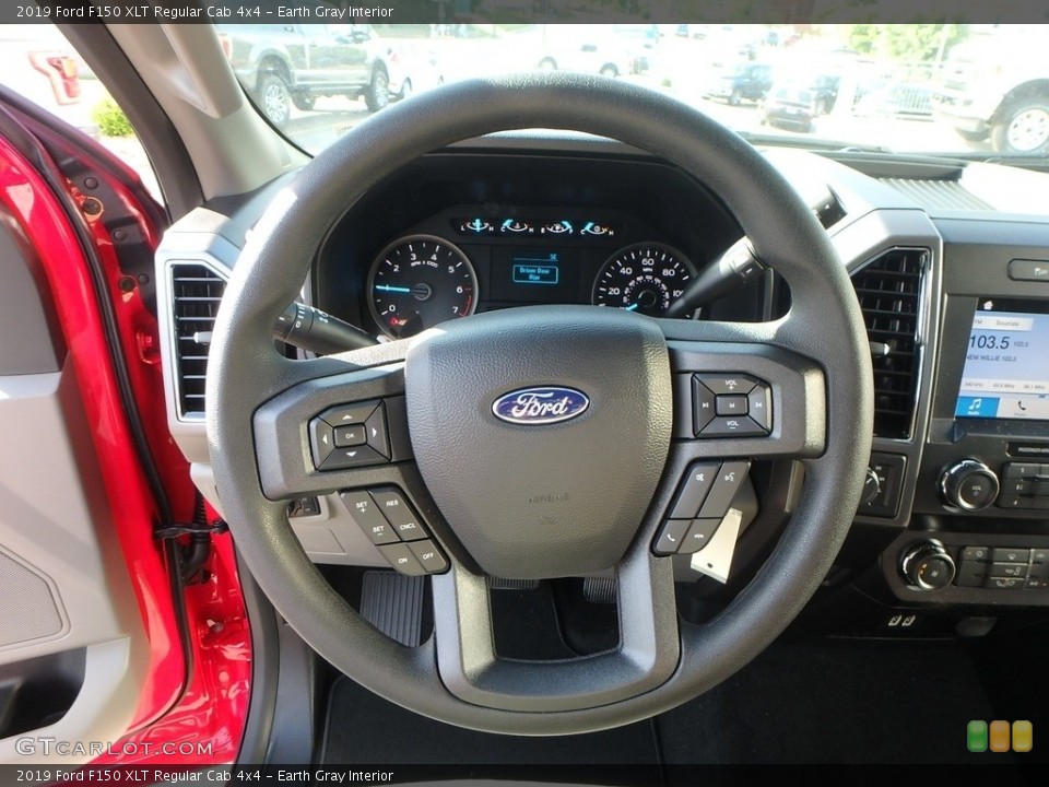 Earth Gray Interior Steering Wheel for the 2019 Ford F150 XLT Regular Cab 4x4 #133812032