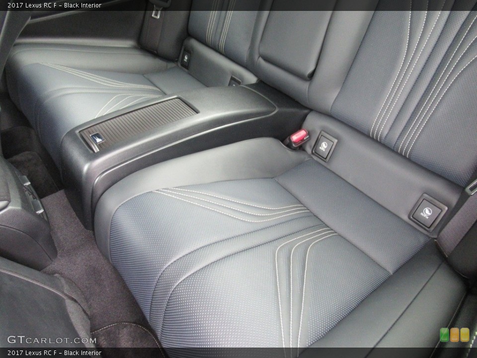 Black Interior Rear Seat for the 2017 Lexus RC F #133818584