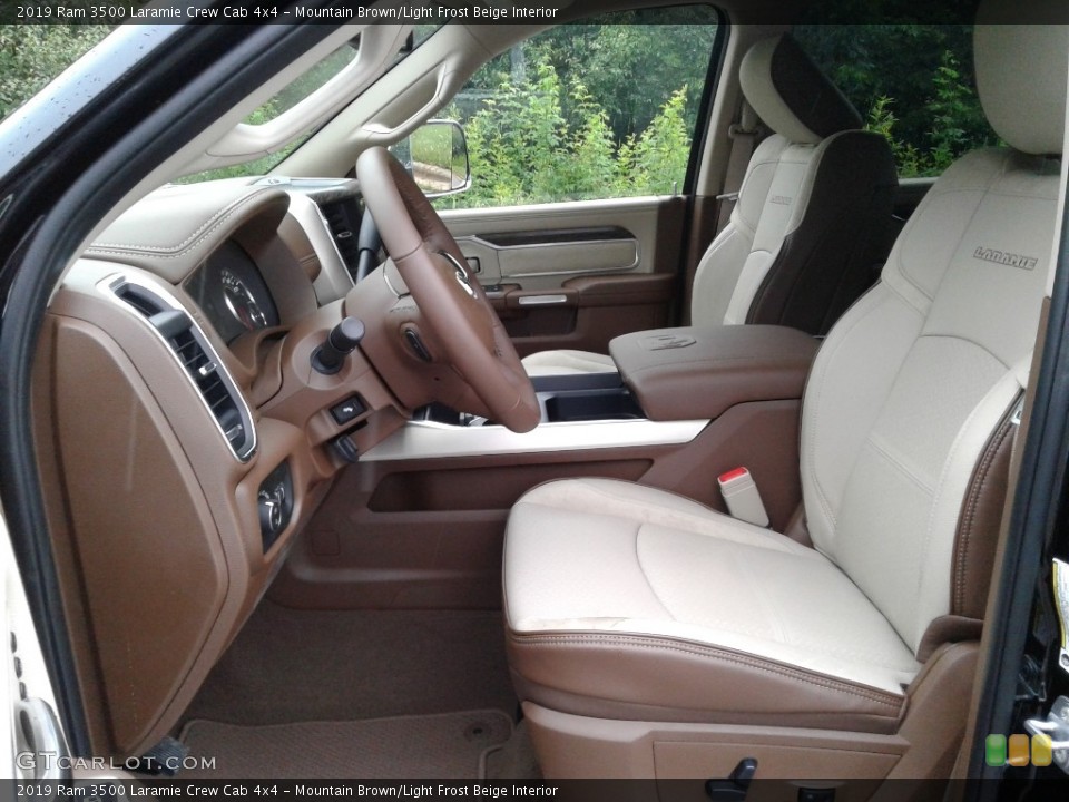 Mountain Brown/Light Frost Beige Interior Front Seat for the 2019 Ram 3500 Laramie Crew Cab 4x4 #133826210