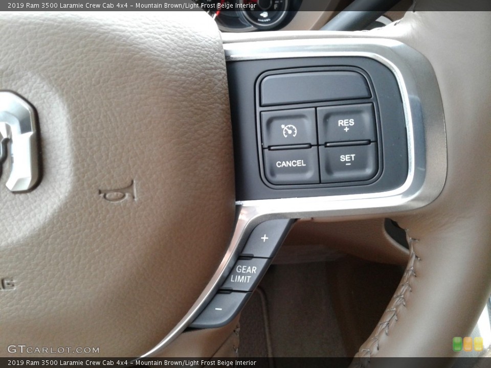 Mountain Brown/Light Frost Beige Interior Steering Wheel for the 2019 Ram 3500 Laramie Crew Cab 4x4 #133826357