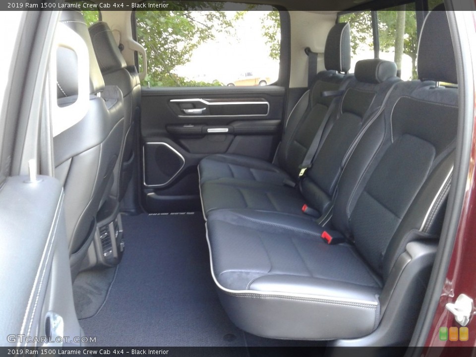 Black Interior Rear Seat for the 2019 Ram 1500 Laramie Crew Cab 4x4 #133826861