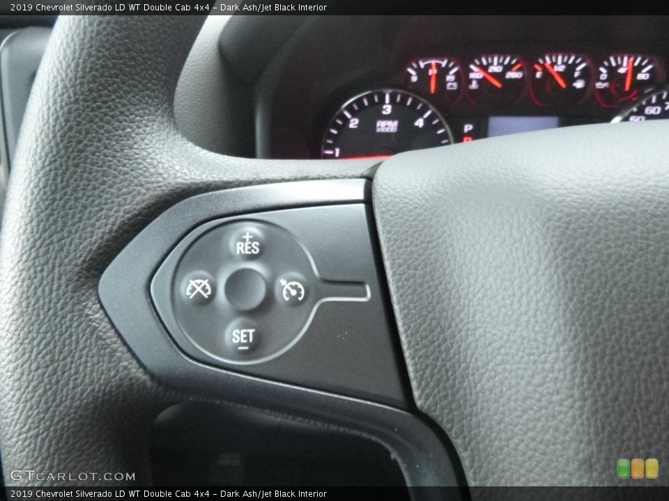 Dark Ash/Jet Black Interior Steering Wheel for the 2019 Chevrolet Silverado LD WT Double Cab 4x4 #133851268